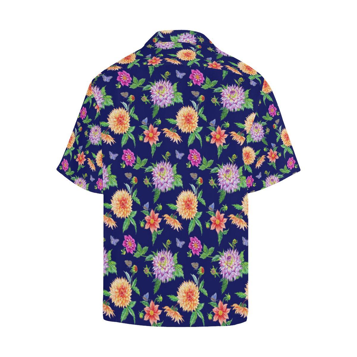 Dahlia Pattern Print Design DH010 Men Hawaiian Shirt-JorJune