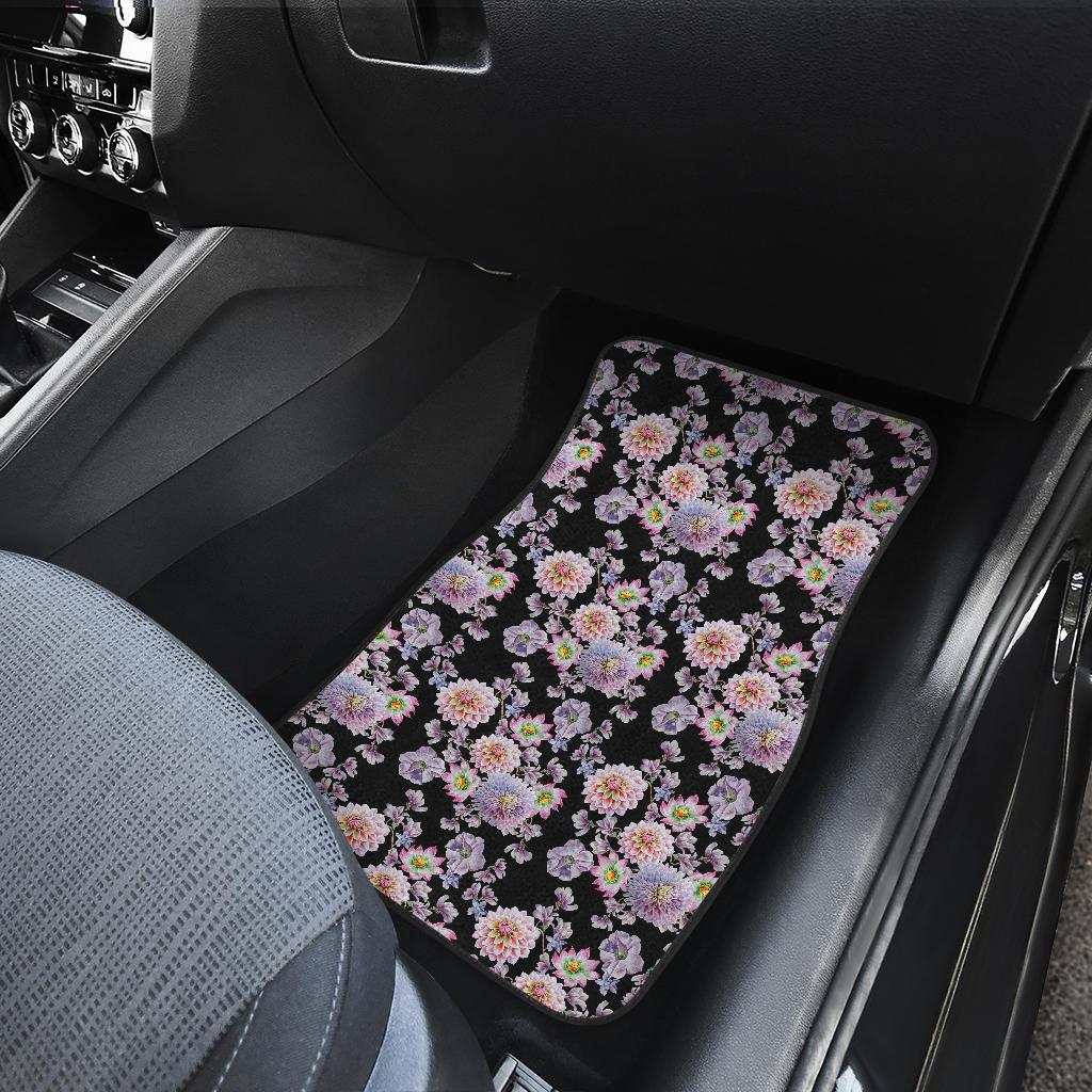 Dahlia Pattern Print Design DH012 Car Floor Mats-JorJune