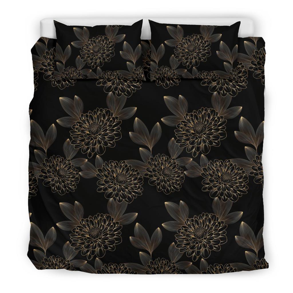 Dahlia Pattern Print Design DH04 Duvet Cover Bedding Set-JORJUNE.COM