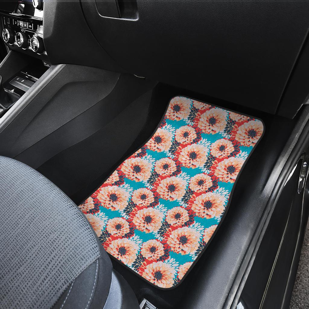 Dahlia Pattern Print Design DH05 Car Floor Mats-JorJune