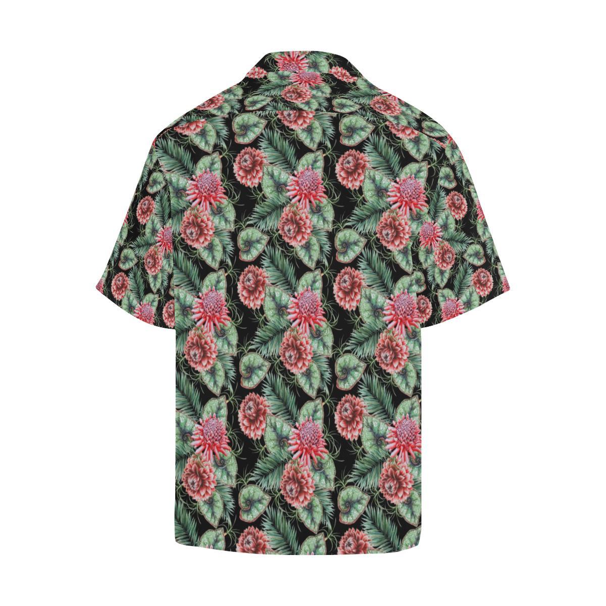 Dahlia Pattern Print Design DH06 Men Hawaiian Shirt-JorJune