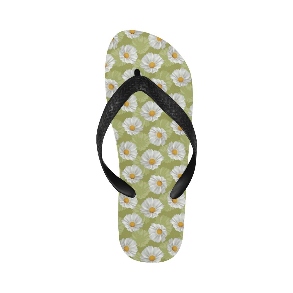 Daisy Pattern Print Design DS06 Flip Flops-JorJune