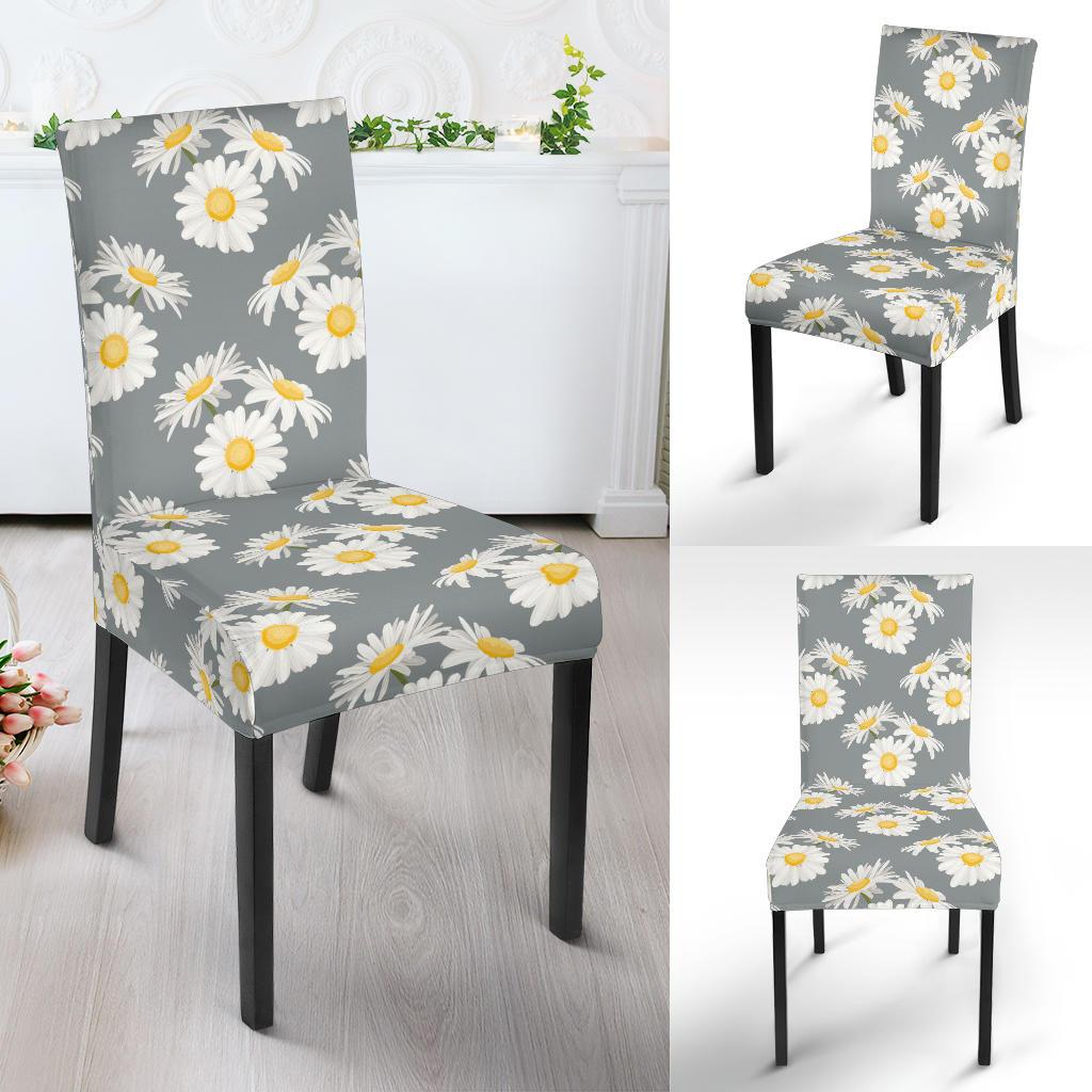 Daisy Pattern Print Design DS09 Dining Chair Slipcover-JORJUNE.COM