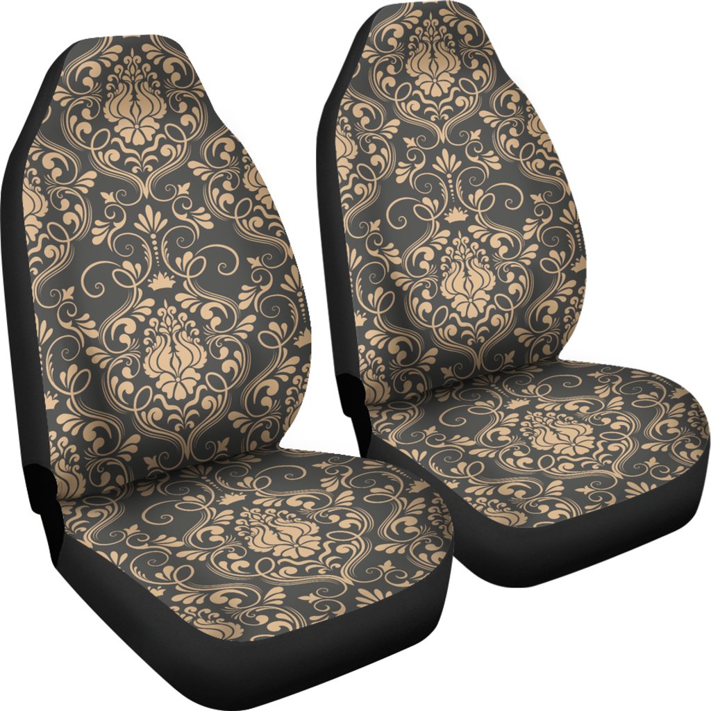 Damask Elegant Luxury Print Pattern Universal Fit Car Seat Covers