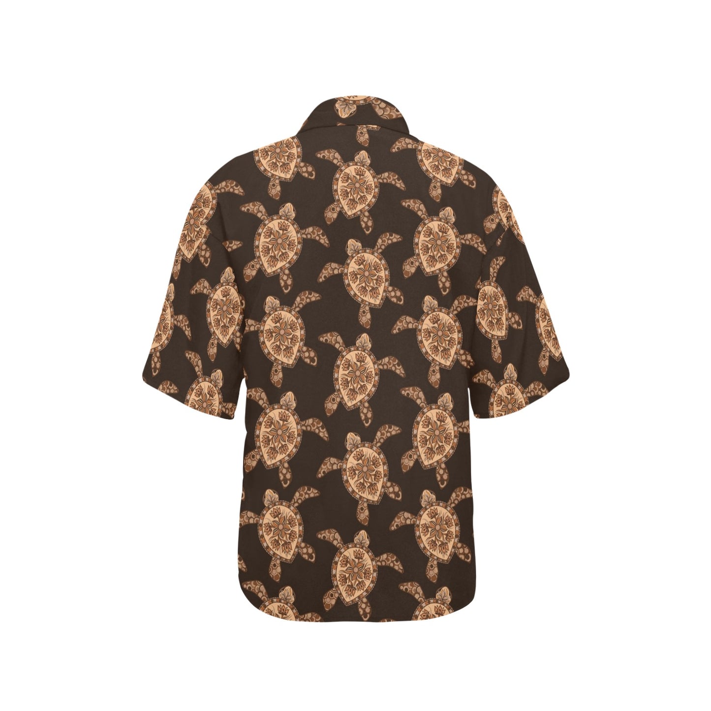 Tribal Sea Turtle Pattern Print Design T09 Women's Hawaiian Shirt