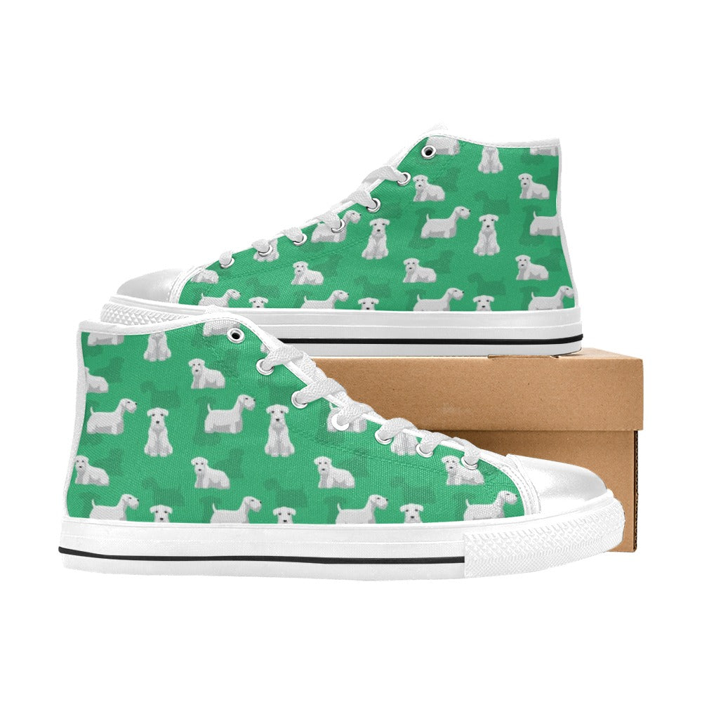 Sealyham Terriers Print Design LKS301 High Top Women's White Shoes