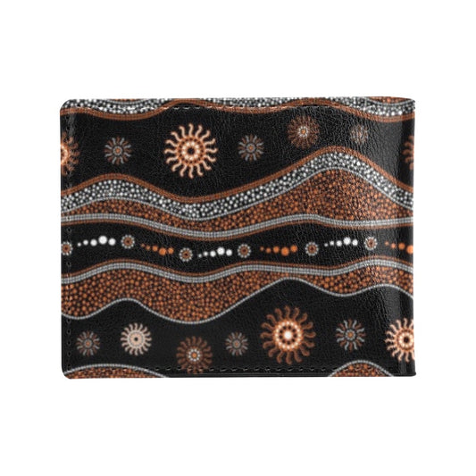Aboriginal Print Design LKS404 Men's ID Card Wallet