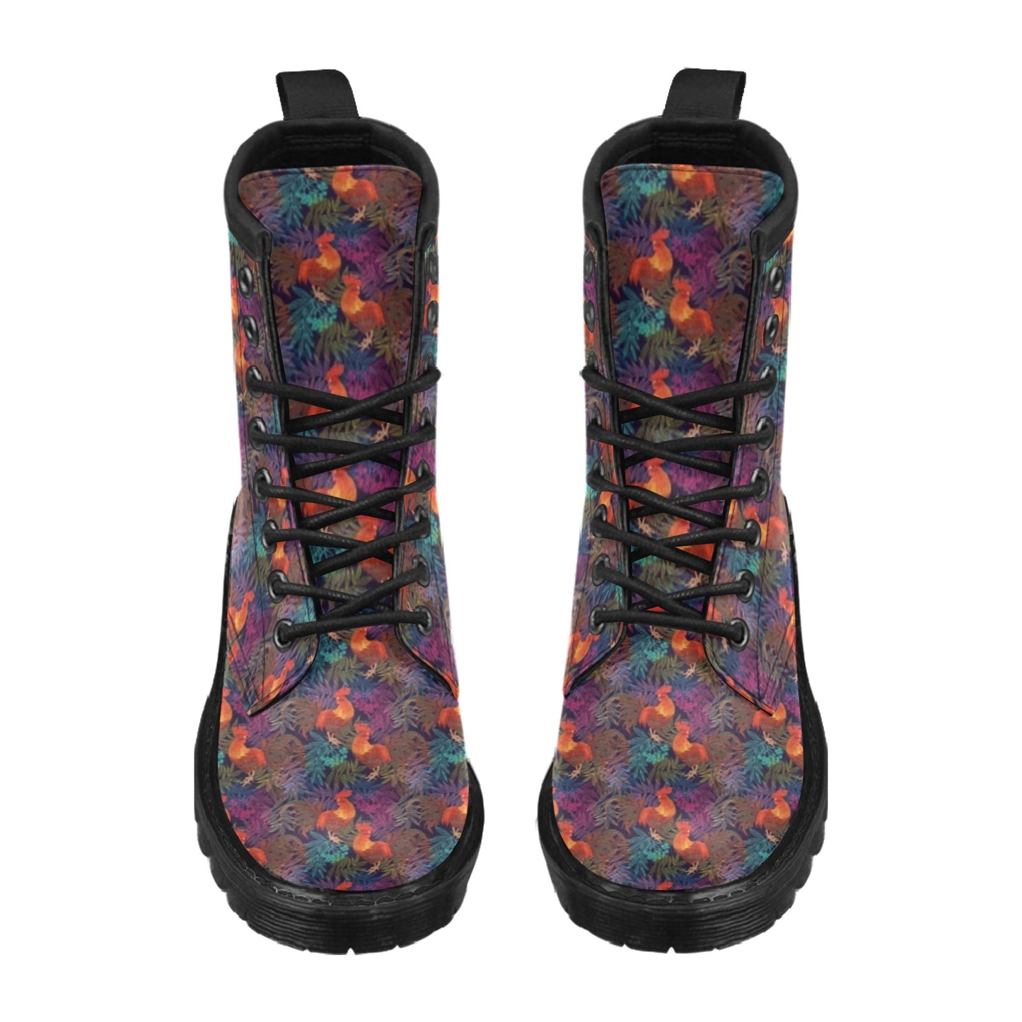 Rooster Print Style Women's Boots