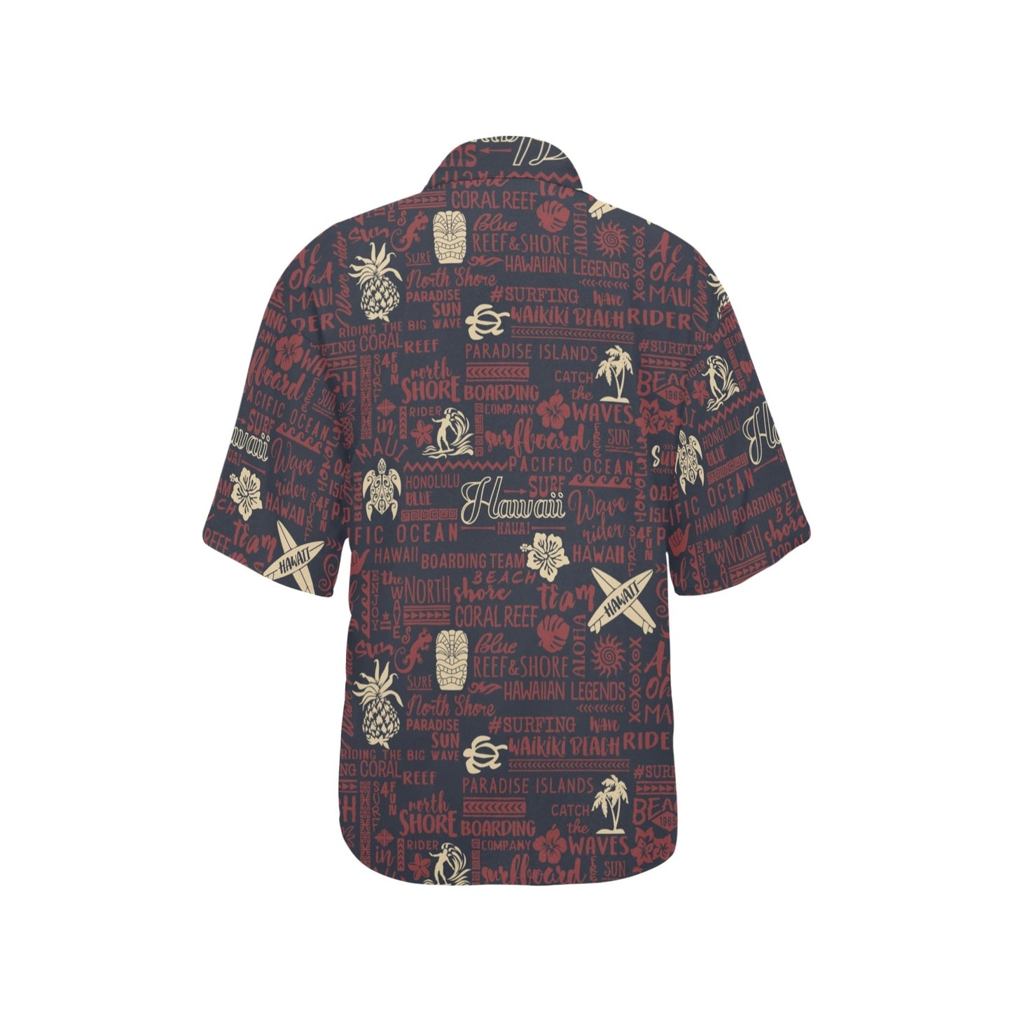 Hawaiian Themed Pattern Print Design H017 Women's Hawaiian Shirt