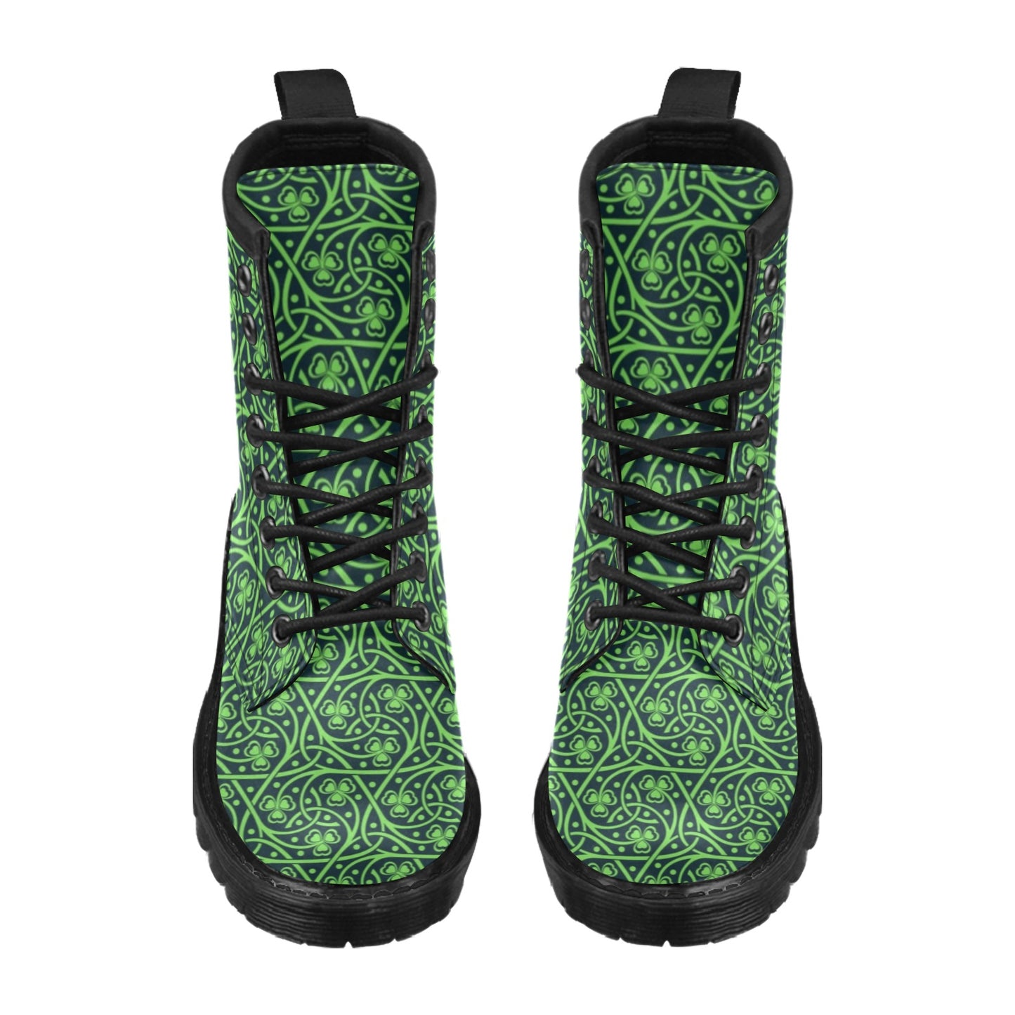 Shamrock Themed Print Women's Boots