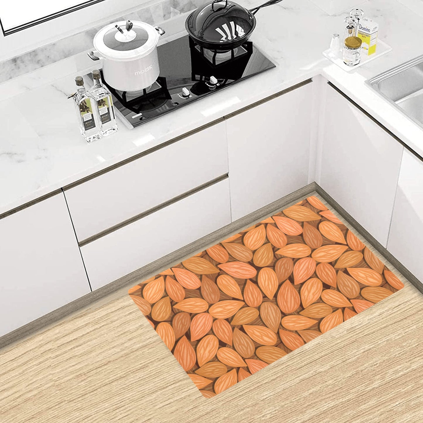 Almond Pattern Print Design 01 Kitchen Mat