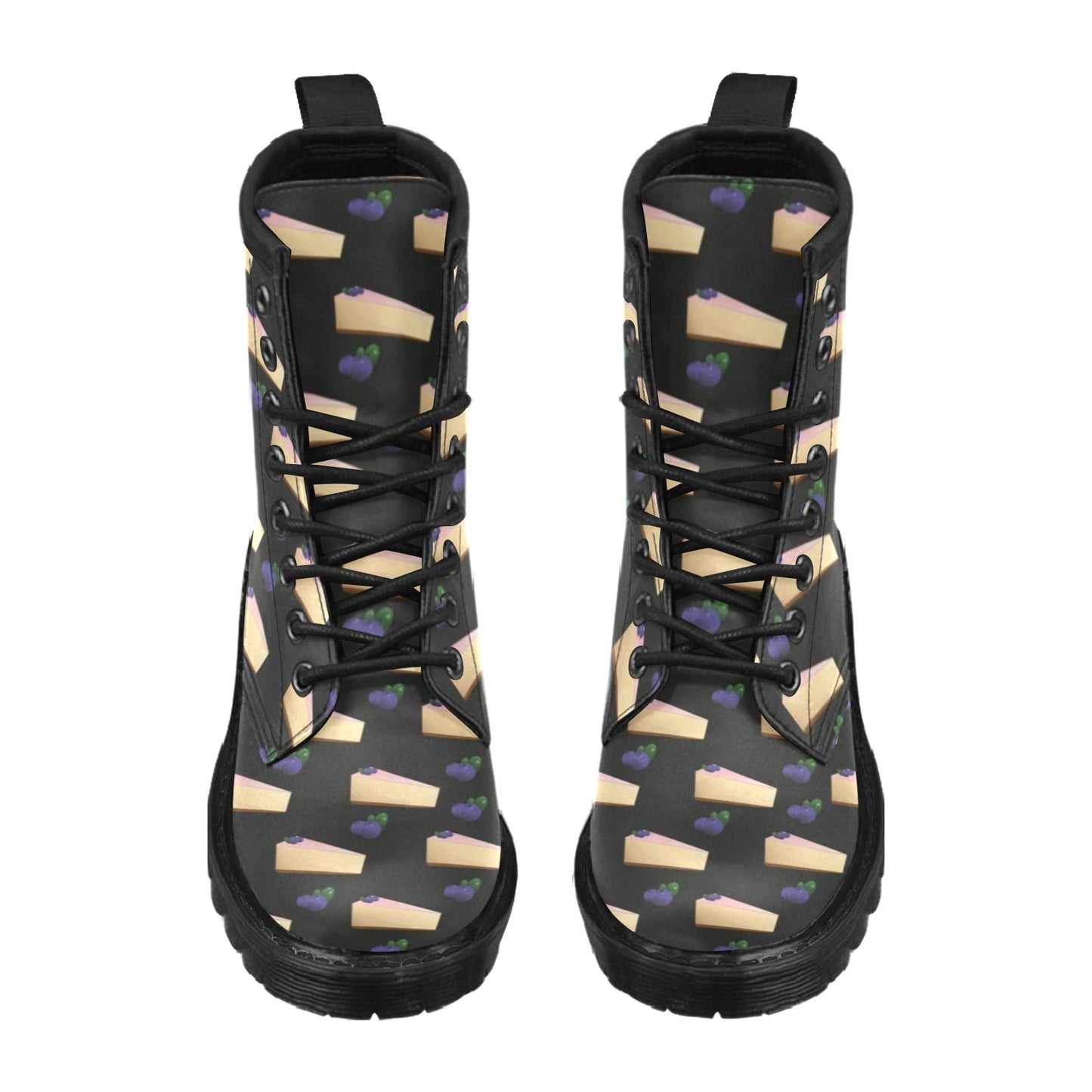 Cheesecake blueberry Pattern Print Design CK01 Women's Boots