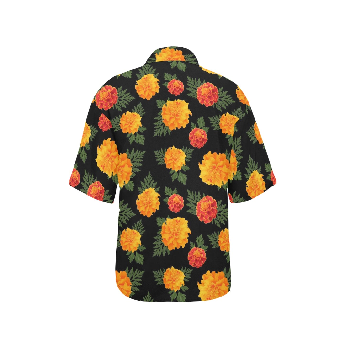 Marigold Pattern Print Design MR05 Women's Hawaiian Shirt