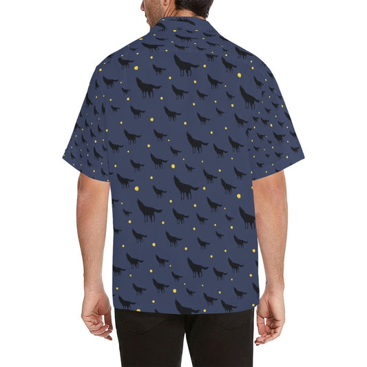Wolf Print Design LKS301 Men's Hawaiian Shirt