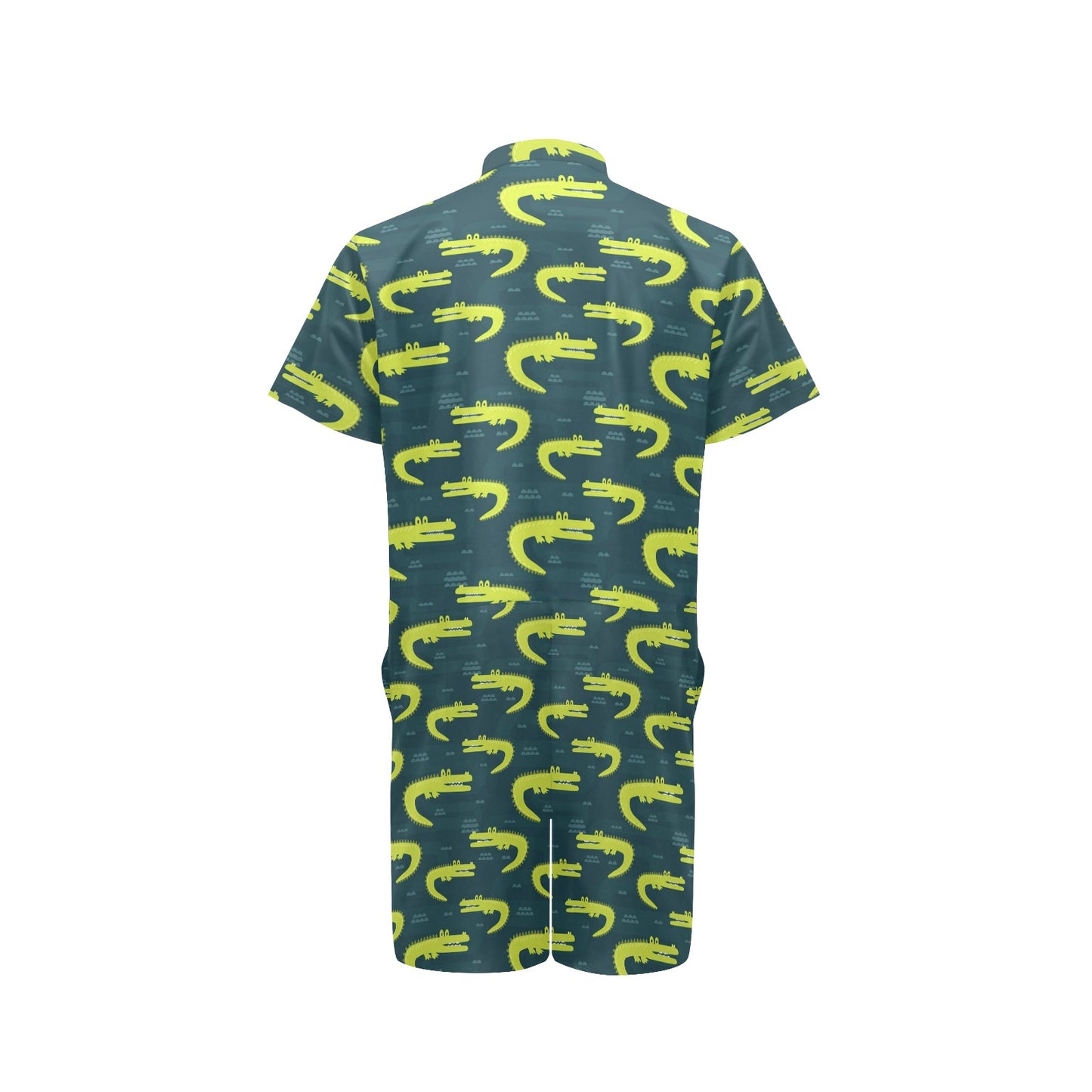 Alligator Pattern Print Design 03 Men's Romper