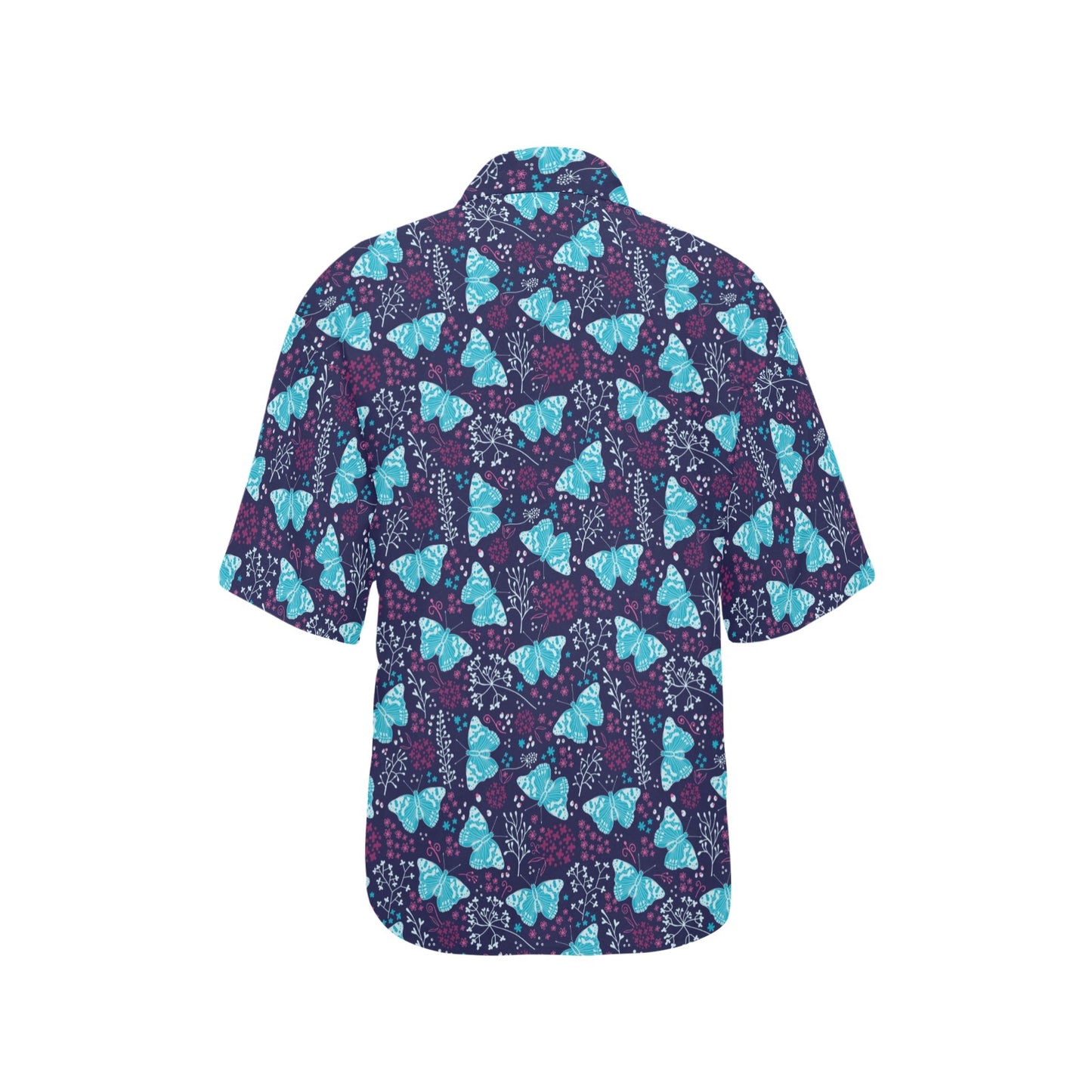 Butterfly Pattern Print Design 011 Women's Hawaiian Shirt