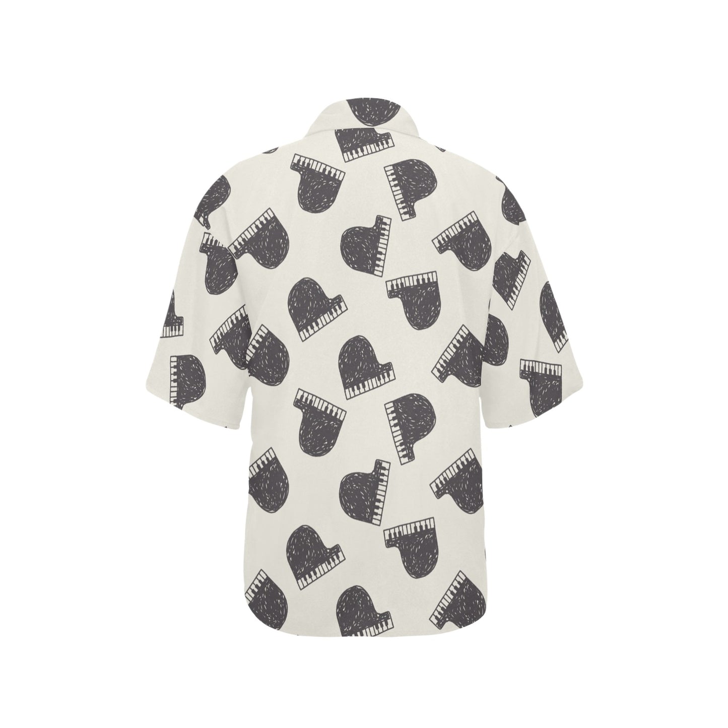 Piano Pattern Print Design 04 Women's Hawaiian Shirt