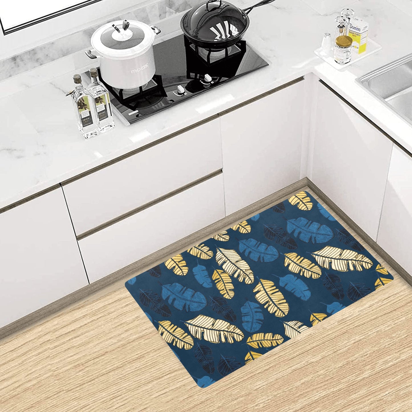 Banana Leaf Pattern Print Design BL09 Kitchen Mat
