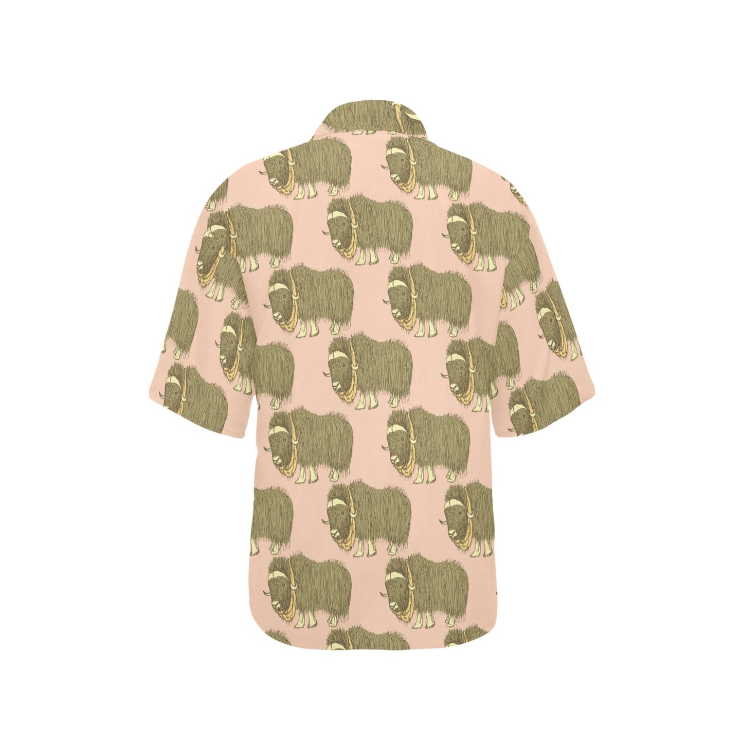 Yak Pattern Print Design 01 Women's Hawaiian Shirt