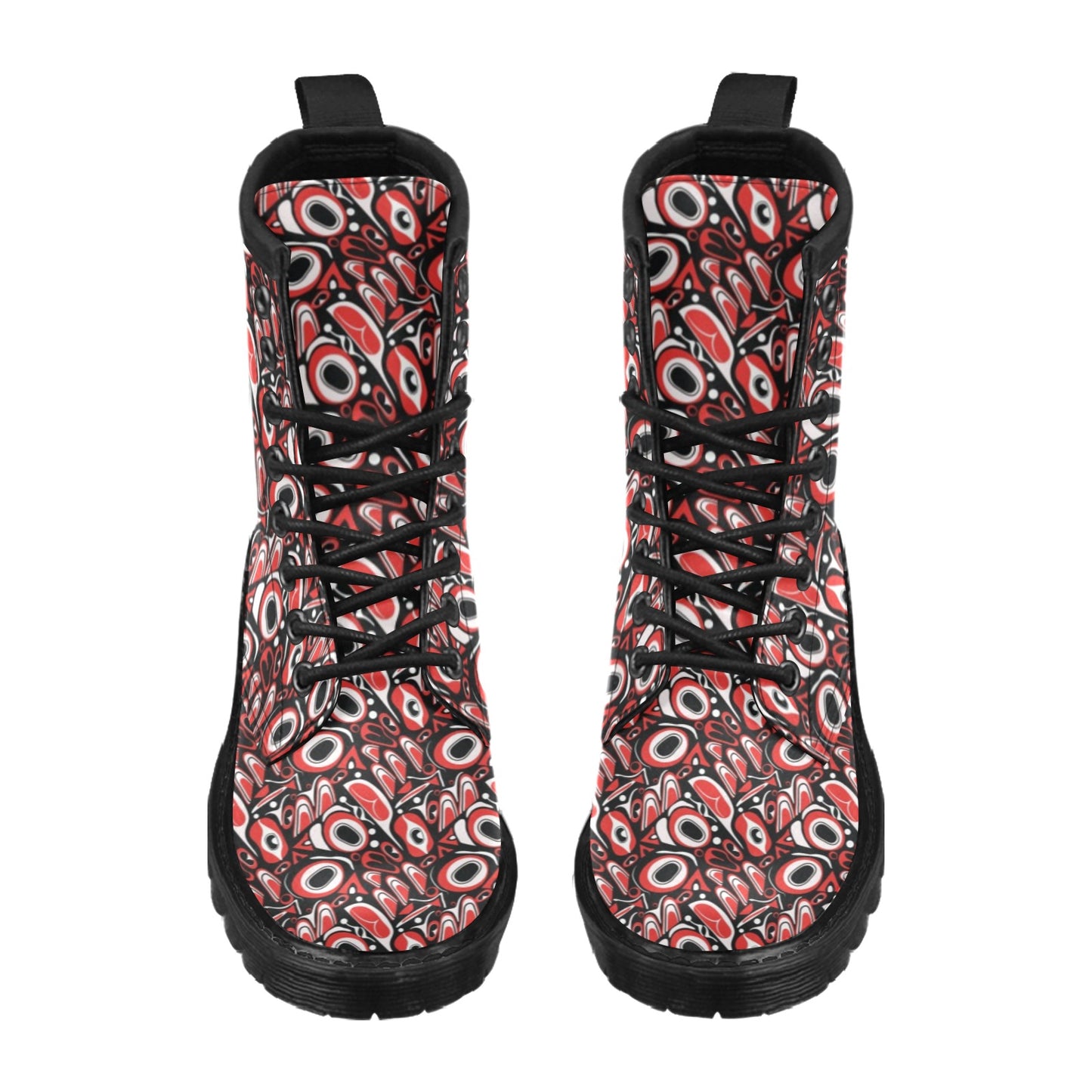Totem Pole Texture Design Women's Boots