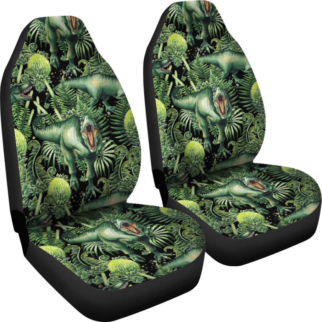Dinosaur T Rex Print Pattern Universal Fit Car Seat Covers