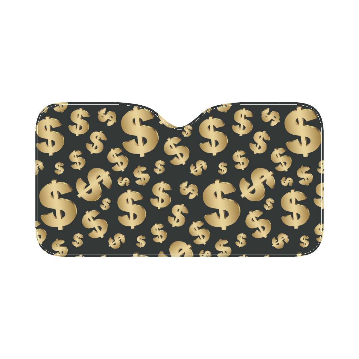 Dollar Pattern Print Design DO04 Car Sun Shade-JorJune