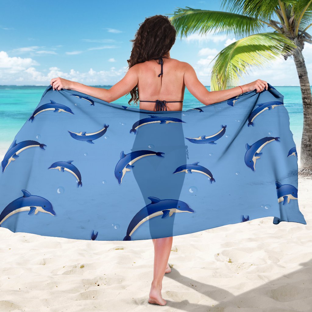 Dolphin Blue Print Sarong Pareo Wrap