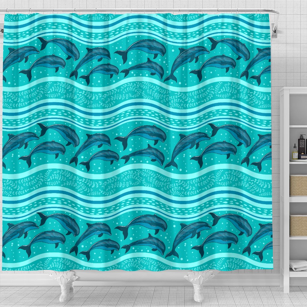 Dolphin Pattern Shower Curtain