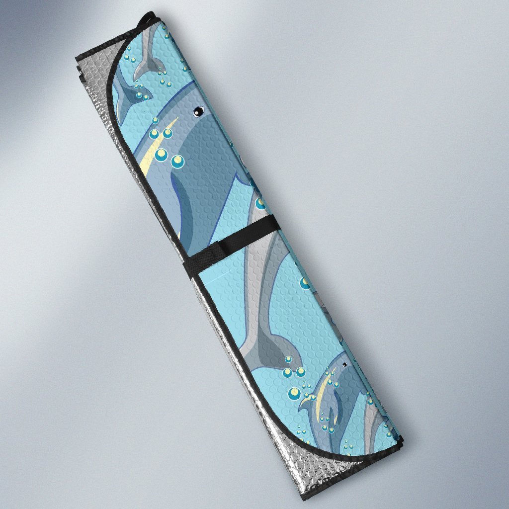 Dolphin Print Pattern Car Sun Shade-JorJune