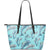 Dolphin Print Pattern Large Leather Tote Bag