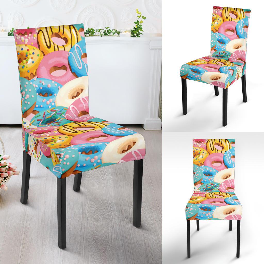 Donut Pattern Print Design DN01 Dining Chair Slipcover-JORJUNE.COM