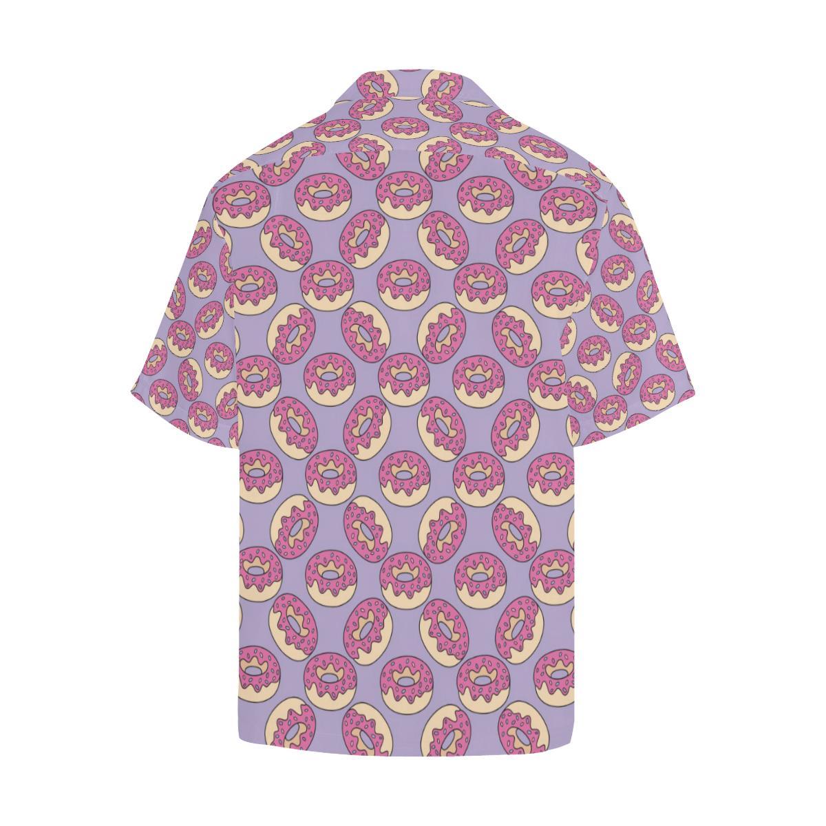Donut Pattern Print Design DN015 Men Hawaiian Shirt-JorJune
