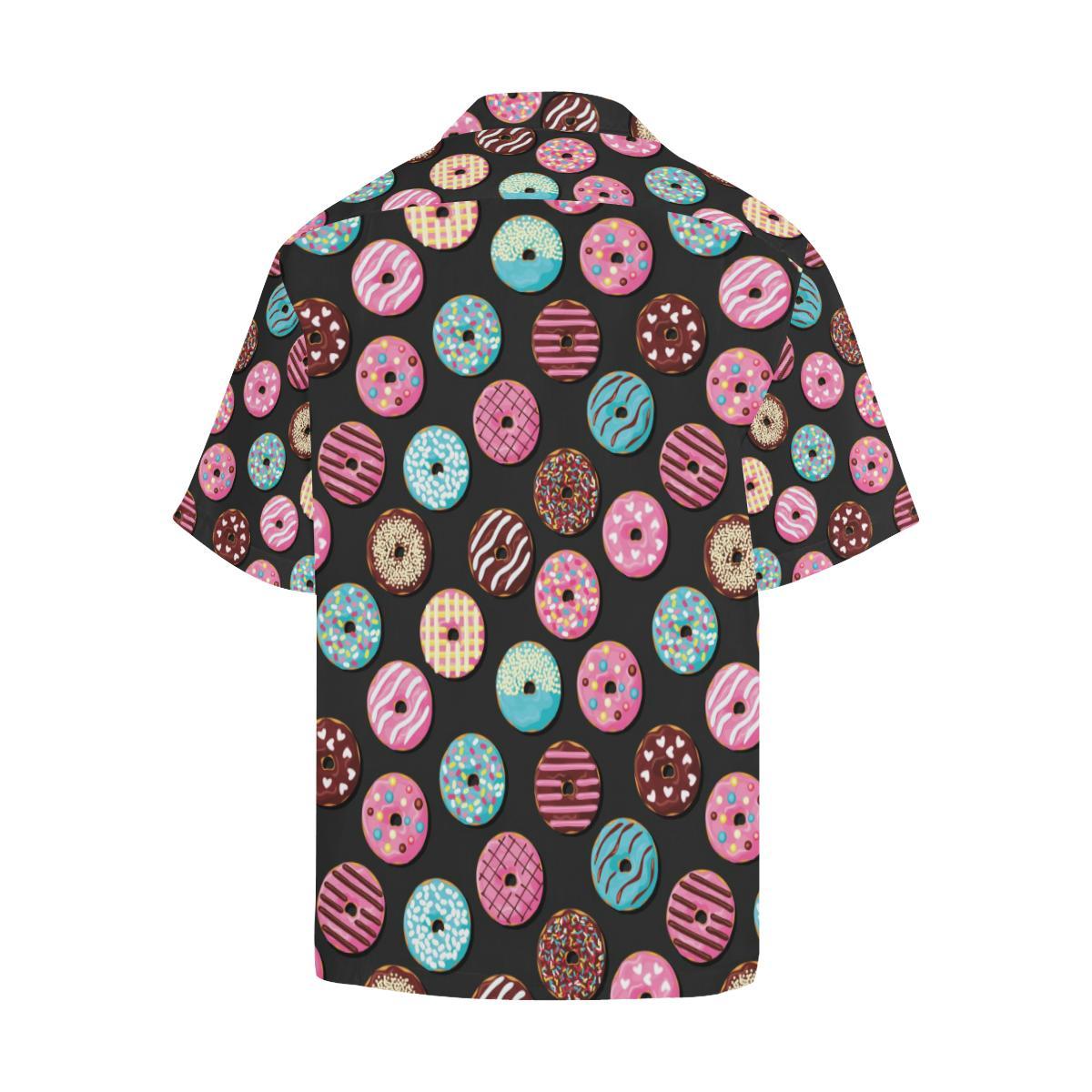 Donut Pattern Print Design DN02 Men Hawaiian Shirt-JorJune