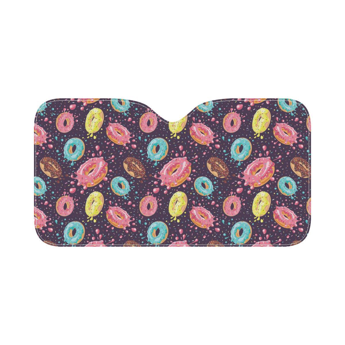 Donut Pattern Print Design DN03 Car Sun Shade-JorJune