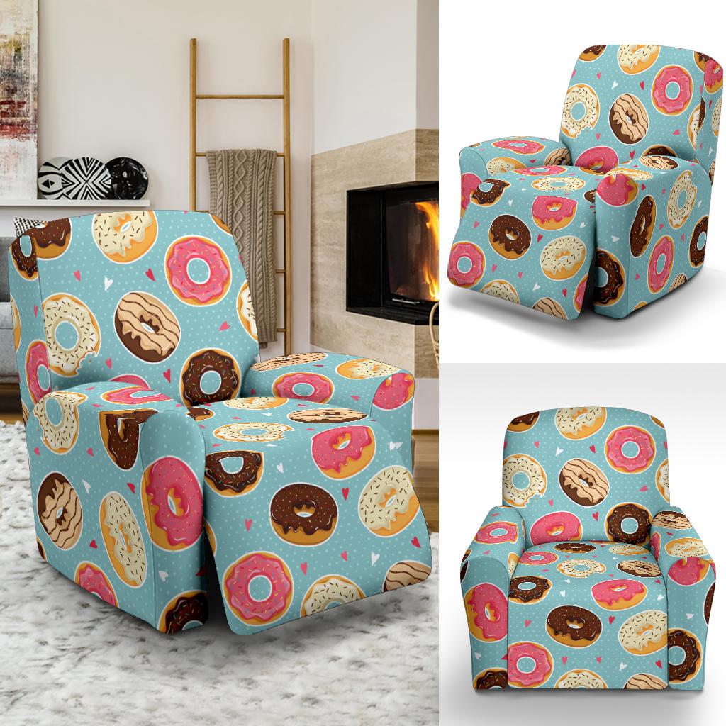 Donut Pattern Print Design DN04 Recliner Slipcover-JORJUNE.COM