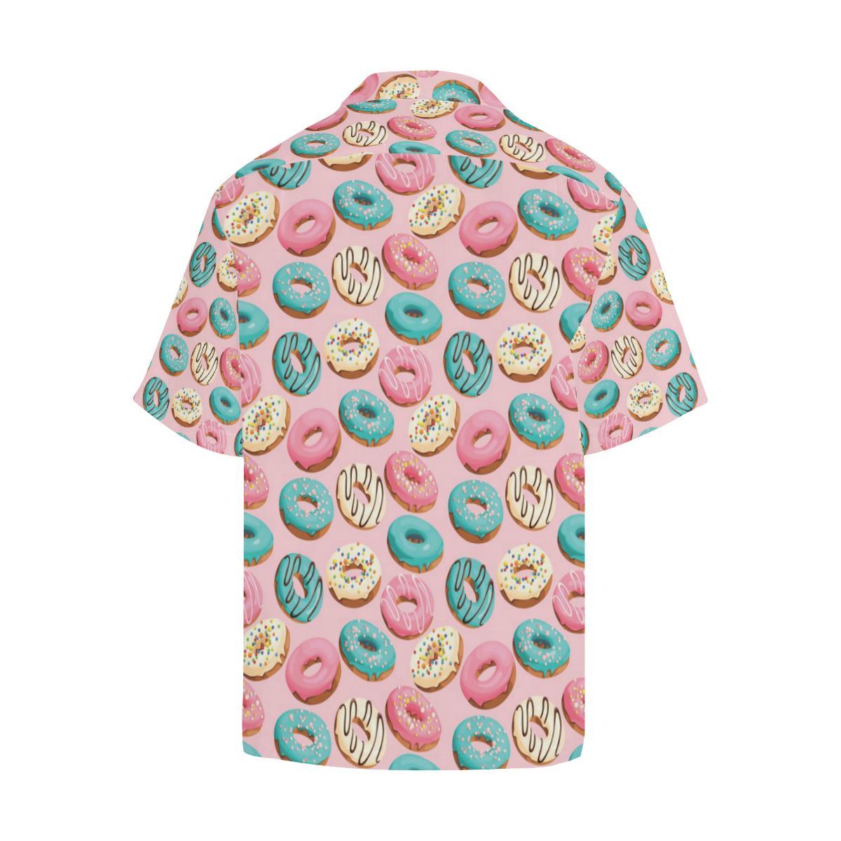 Donut Pattern Print Design DN06 Men Hawaiian Shirt-JorJune