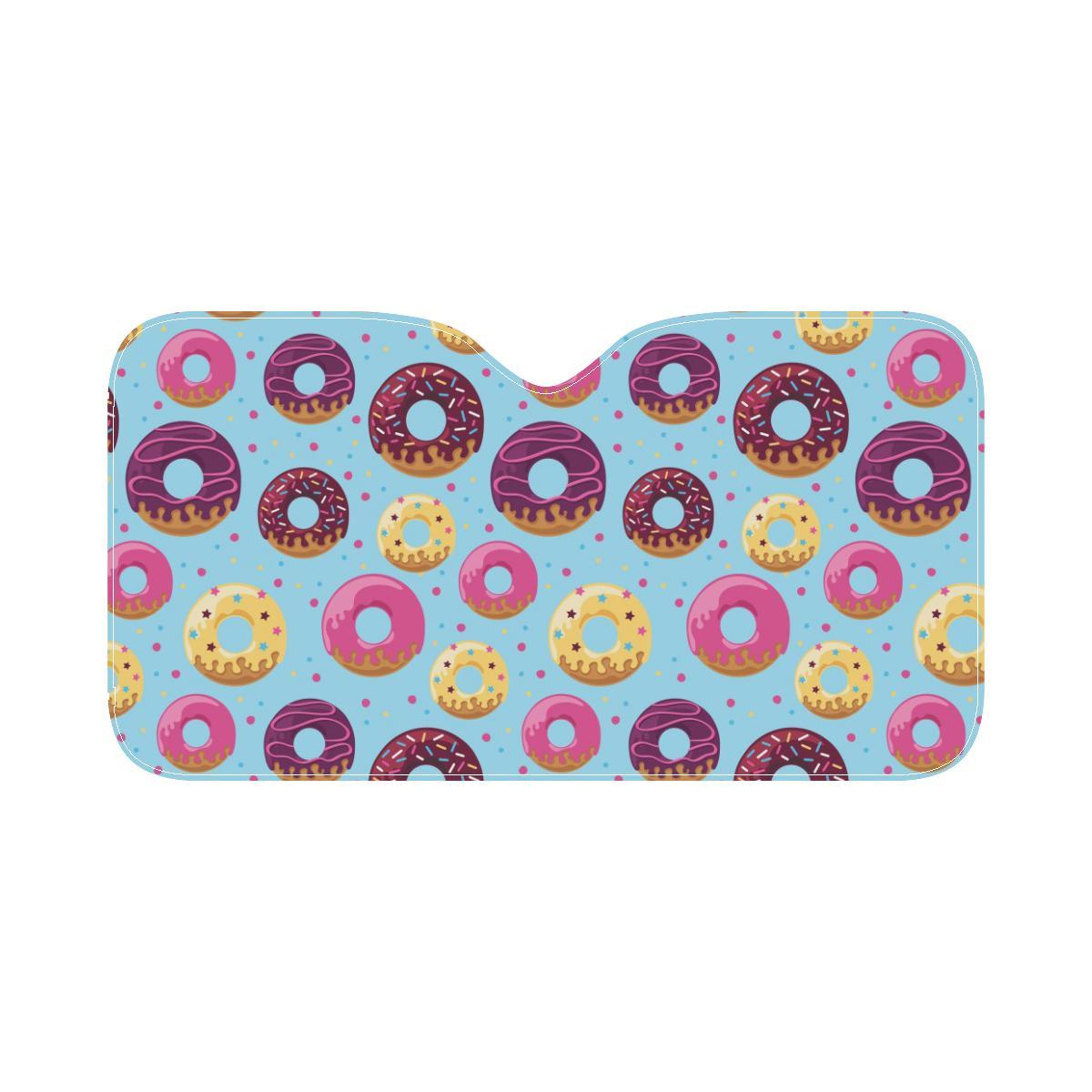 Donut Pattern Print Design DN07 Car Sun Shade-JorJune