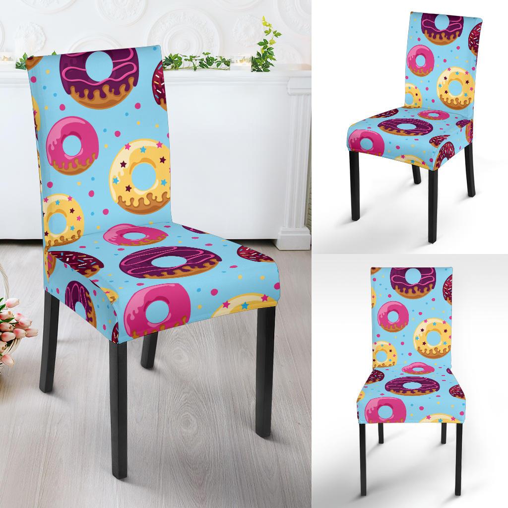 Donut Pattern Print Design DN07 Dining Chair Slipcover-JORJUNE.COM
