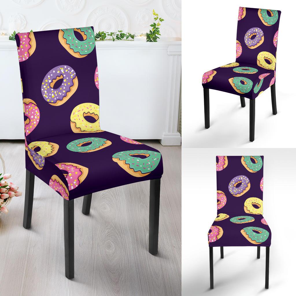 Donut Pattern Print Design DN08 Dining Chair Slipcover-JORJUNE.COM
