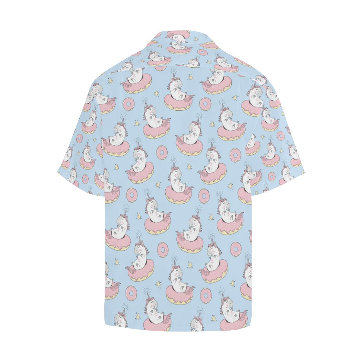 Donut Unicorn Pattern Print Design DN014 Men Hawaiian Shirt-JorJune