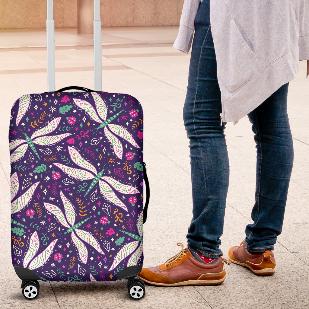 Dragonfly Pattern Luggage Cover Protector