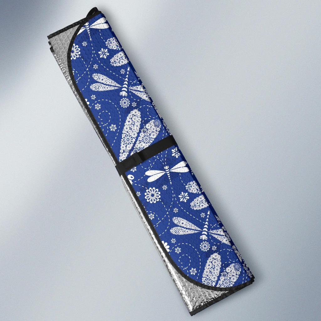 Dragonfly Pattern Print Design 03 Car Sun Shade-JORJUNE.COM