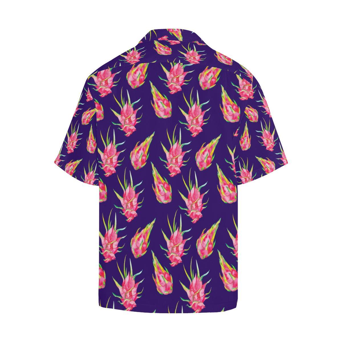 Dragonfruit Pattern Print Design DF02 Men Hawaiian Shirt-JorJune