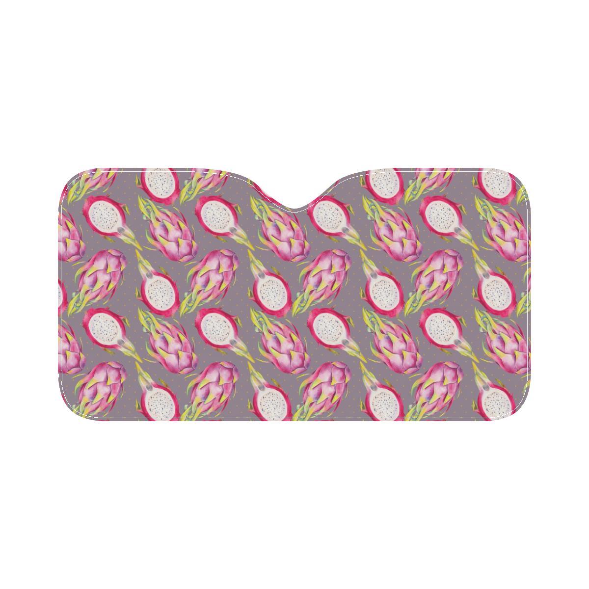 Dragonfruit Pattern Print Design DF03 Car Sun Shade-JorJune
