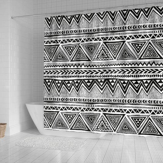 Draw Tribal Aztec Shower Curtain