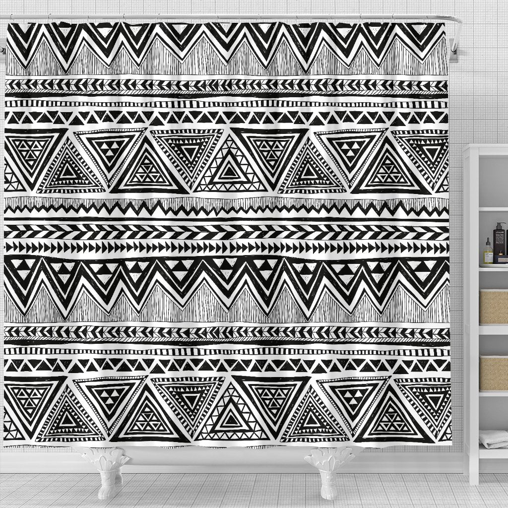 Draw Tribal Aztec Shower Curtain
