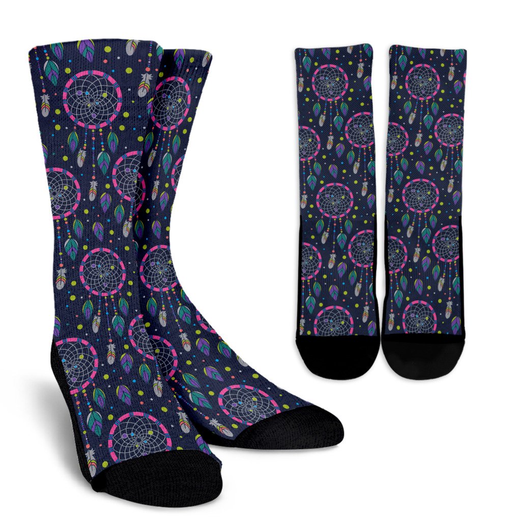 Dream catcher color dot Crew Socks