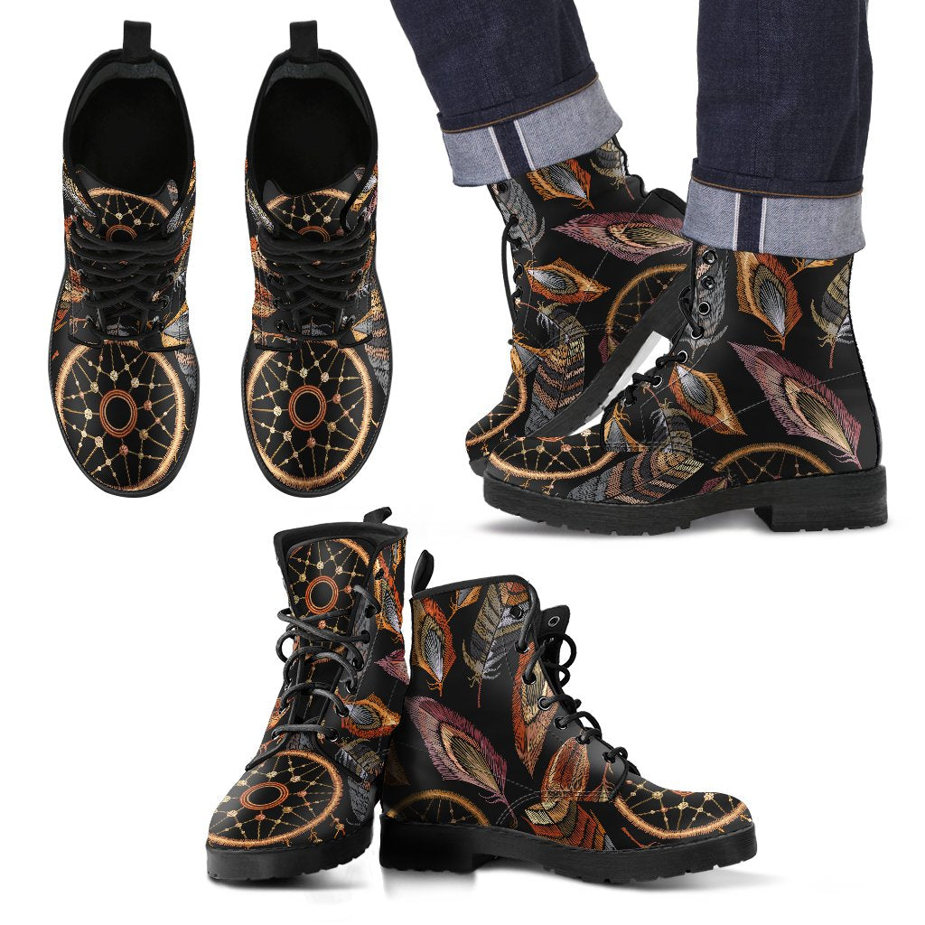 Dream catcher embroidered style Women & Men Leather Boots