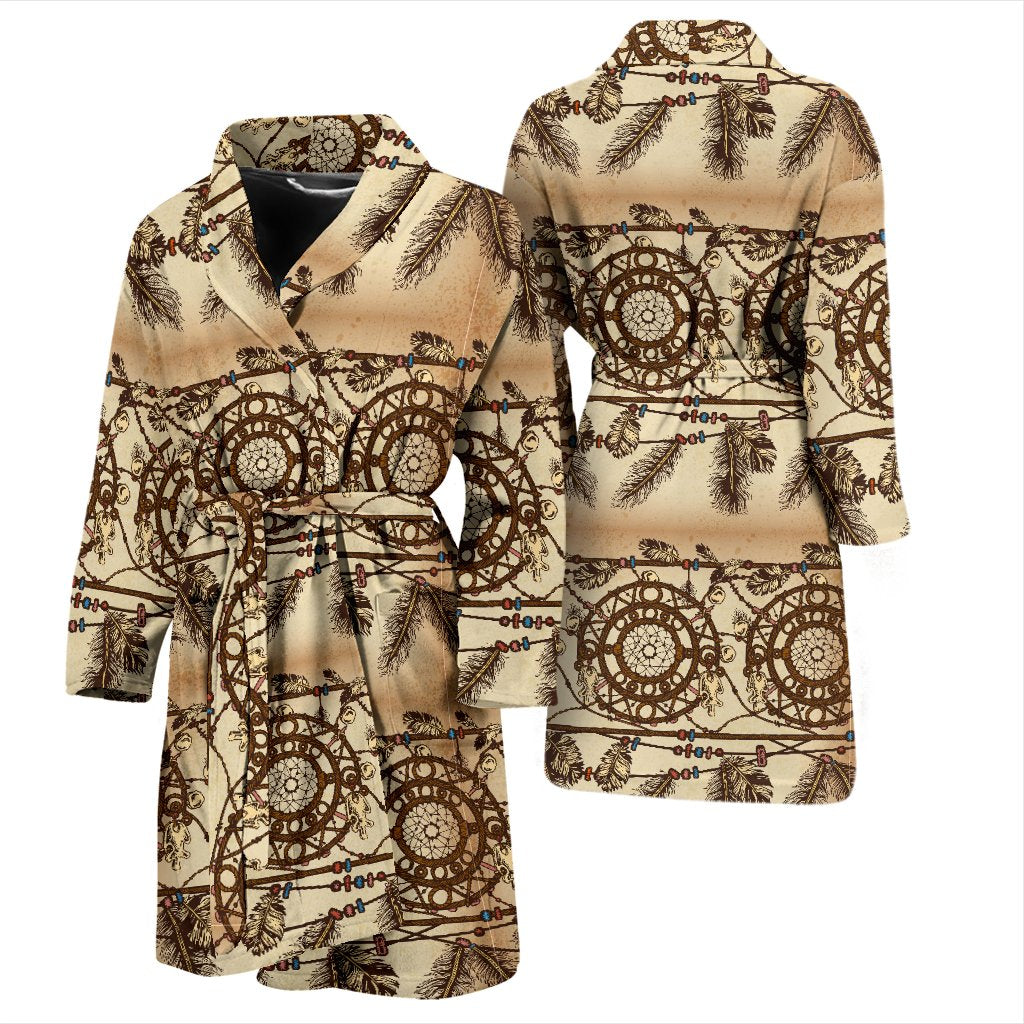 Dream Catcher Vintage Native Men Bath Robe