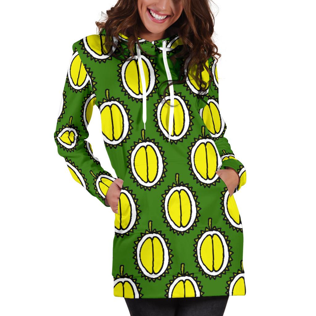 Durian Pattern Print Design DR01 Women Hoodie Dress